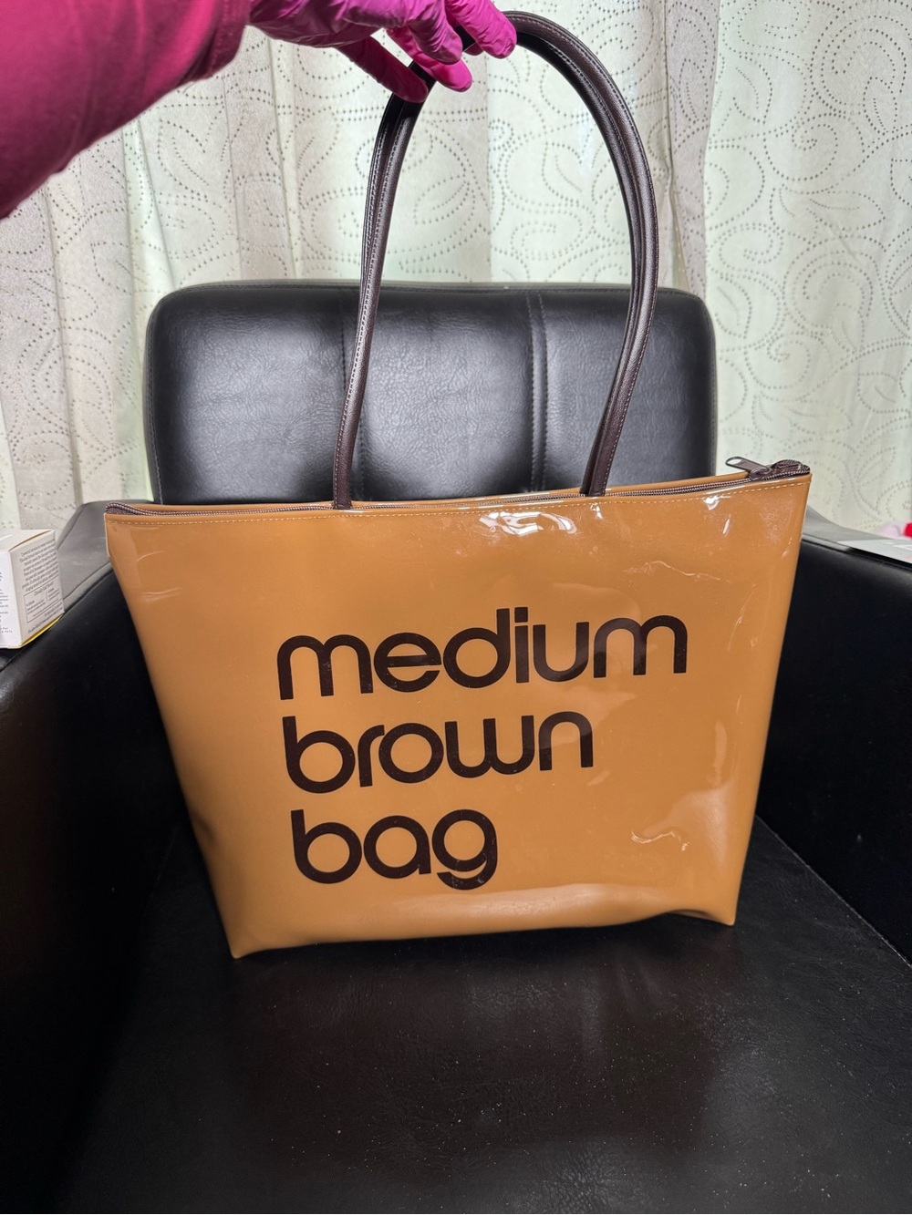 Bloomingdales Medium Brown Bag Tote